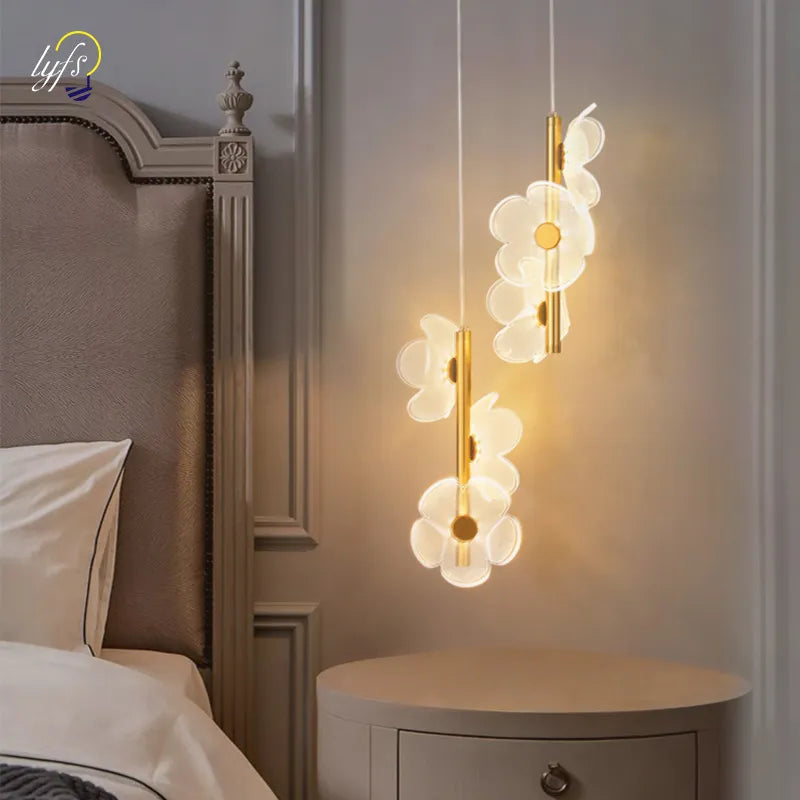 Modern Nordic LED Pendant Light Fixture - Stylish Ceiling Hanging Lamp for Bedroom Decor