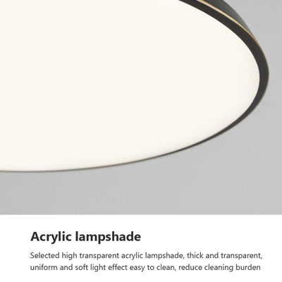 Modern Rotatable LED Ceiling Light for Living Room, Dining Room, Aisle Lamp - Round Copper Light