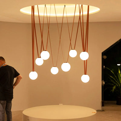 Modern Minimalist Duplex Floor Wabi Sabi Style Designer Chandelier