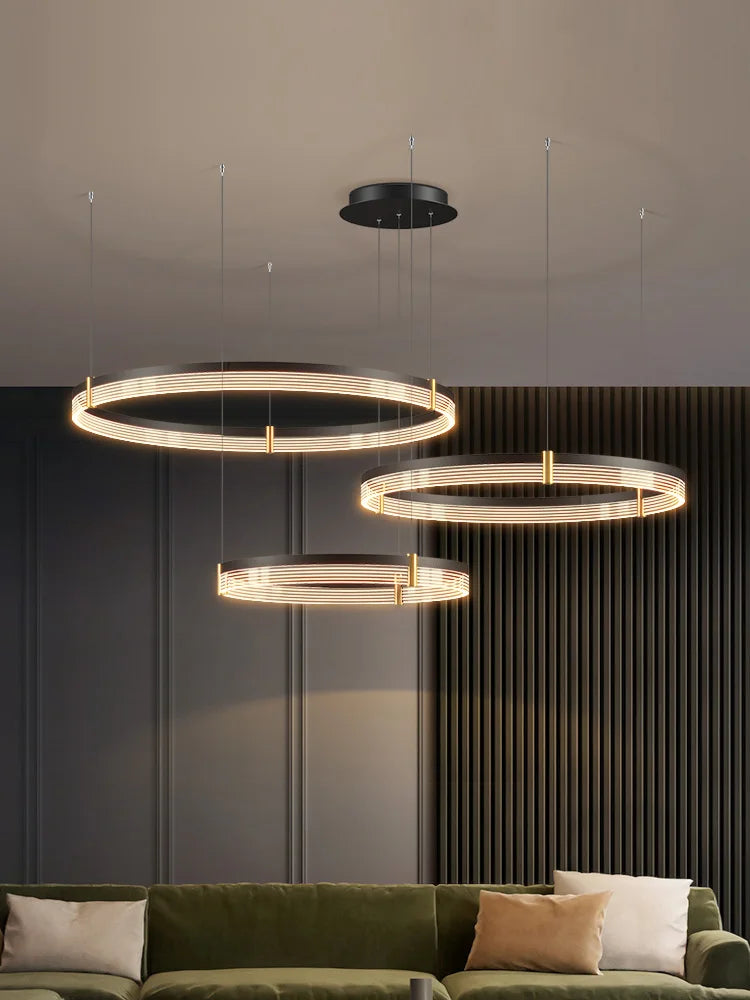 Simple Modern LED Chandelier: Creative Nordic Design, Perfect for Luxury Restaurants, Bedrooms - High-End Lighting Fixture