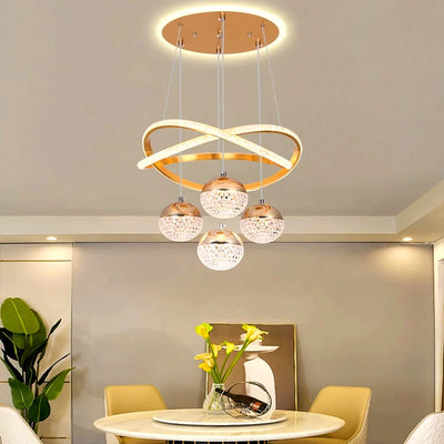 Modern LED Dining Room Chandelier - Elegant Indoor Lighting for Living Room, Bedroom, and Kitchen