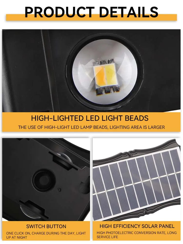 Solar LED Outdoor Up and Down Wall Lamps Lighting for Balcony, Courtyard and Garden