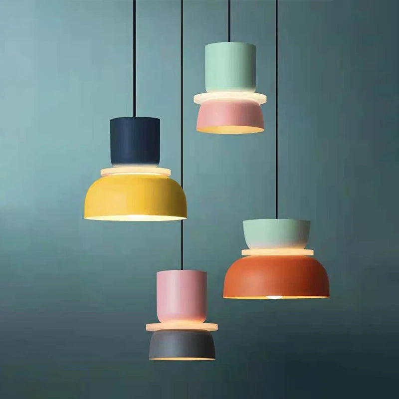 Nordic LED Pendant Light Macaron Minimalist Hanging Lamps All Space Needs