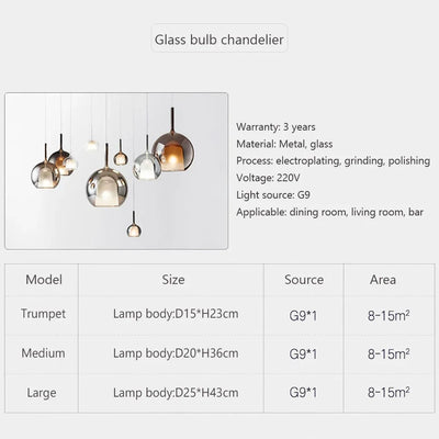 Nordic Glass Beauty: Modern Glass Pendant Lights for Kitchen, Bedroom or Bar