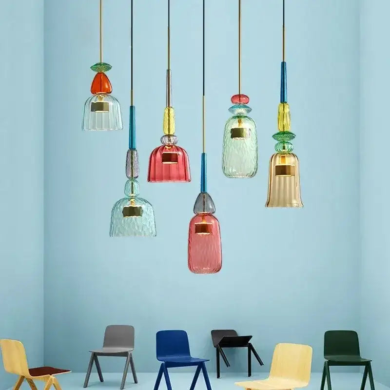 Modern Colorful LED Pendant Lights - Vibrant Illumination for Indoor S ...