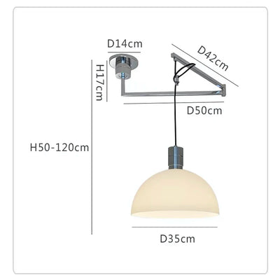 Nordic Adjustable Rotatable Longarm Pendant Light