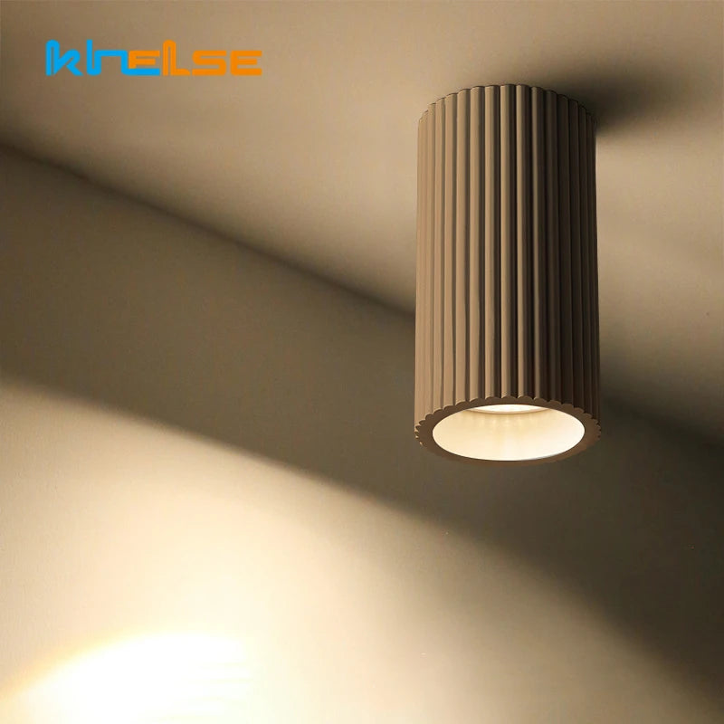 Minimalist Nordic LED Ceiling Downlight: Dimmable Resin Grid Lamp with GU10 Bulb Fitting