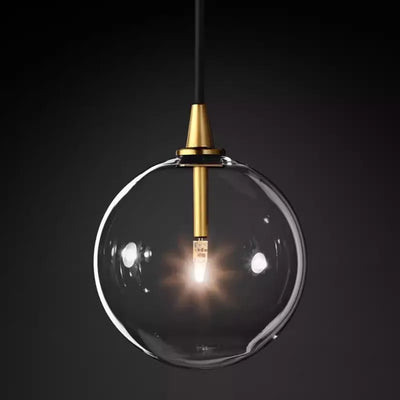 Minimalist LED Glass Pendant Light - Contemporary Single Head Hanging Lamp for Restaurant, Bar, Café, and Study