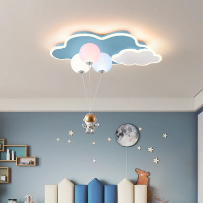 Creative Balloon Chandelier for Children's Bedroom Study Room Cloud/Aircraft Pendant Light with Remote Control Interior Lighting