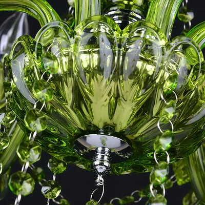 Hot Selling Green K9 Crystal Chandelier - Decorative Lustre De Cristal Chandelier with Touch On/Off Switch