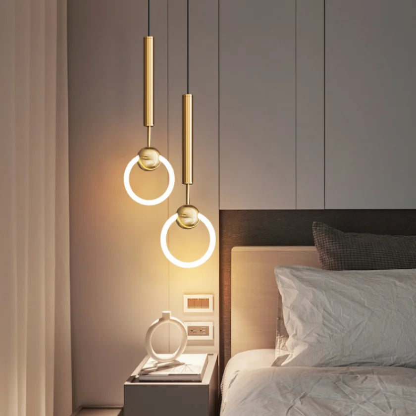 LED Pendant Lighting for Bedroom Bedside - Modern Elegance and Ambient Lighting for Cozy Relaxation