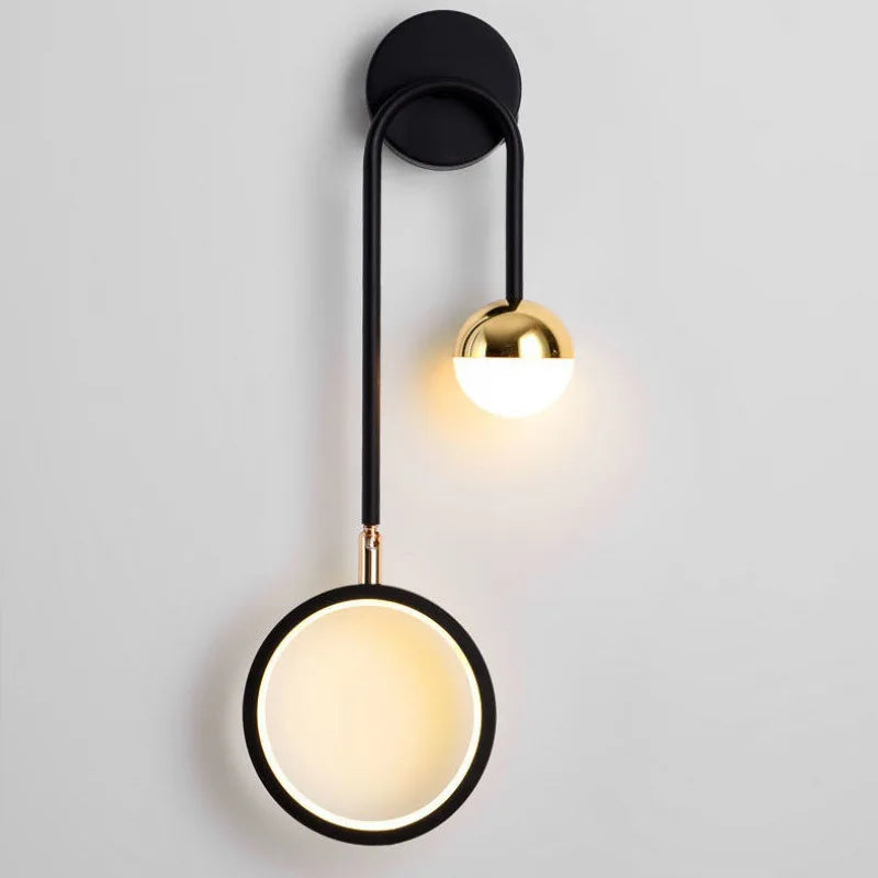 Modern LED Wall Lamp: Nordic Round Sconce Lighting, Luxury Rotatable Design - Perfect for Corridors, Bedside, Hallways, Living Rooms