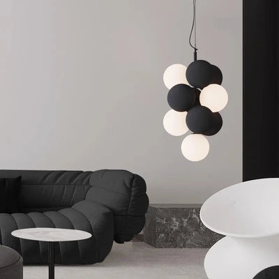 Modern Nordic Velvet Ball Chandelier LED Ceiling Lights - Deluxe Home Decor