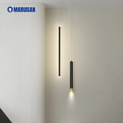 Modern LED Chandelier: Sleek Ceiling Lamp for Living and Study Room