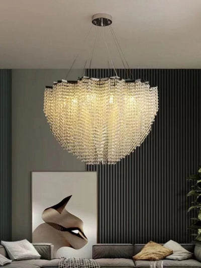 Suspended Ceiling Chandelier - Postmodern Crystal Chain Luxury Lighting Fixture