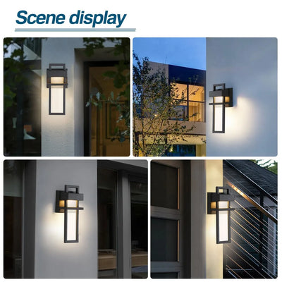 Geometric Outdoor Wall Light - Modern Aluminium Baking Finish Wall Lamp for Garden Decoration and Outdoor Lighting