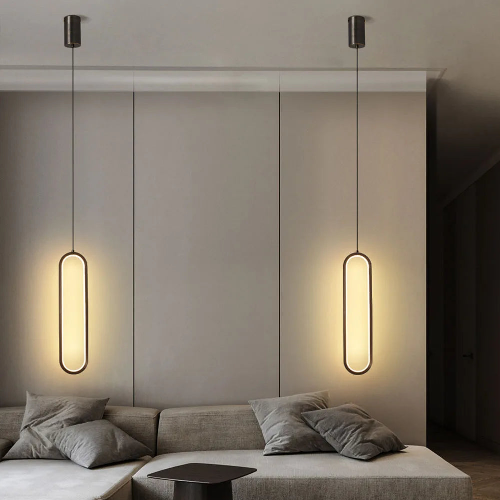 Nordic Minimalist LED Pendant Lamp: Modern Hanging Light for Bedroom, Bedside, or Dining Room