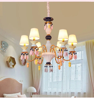 LED Macaron Chandelier Lamps - Whimsical Lighting for Children's Rooms