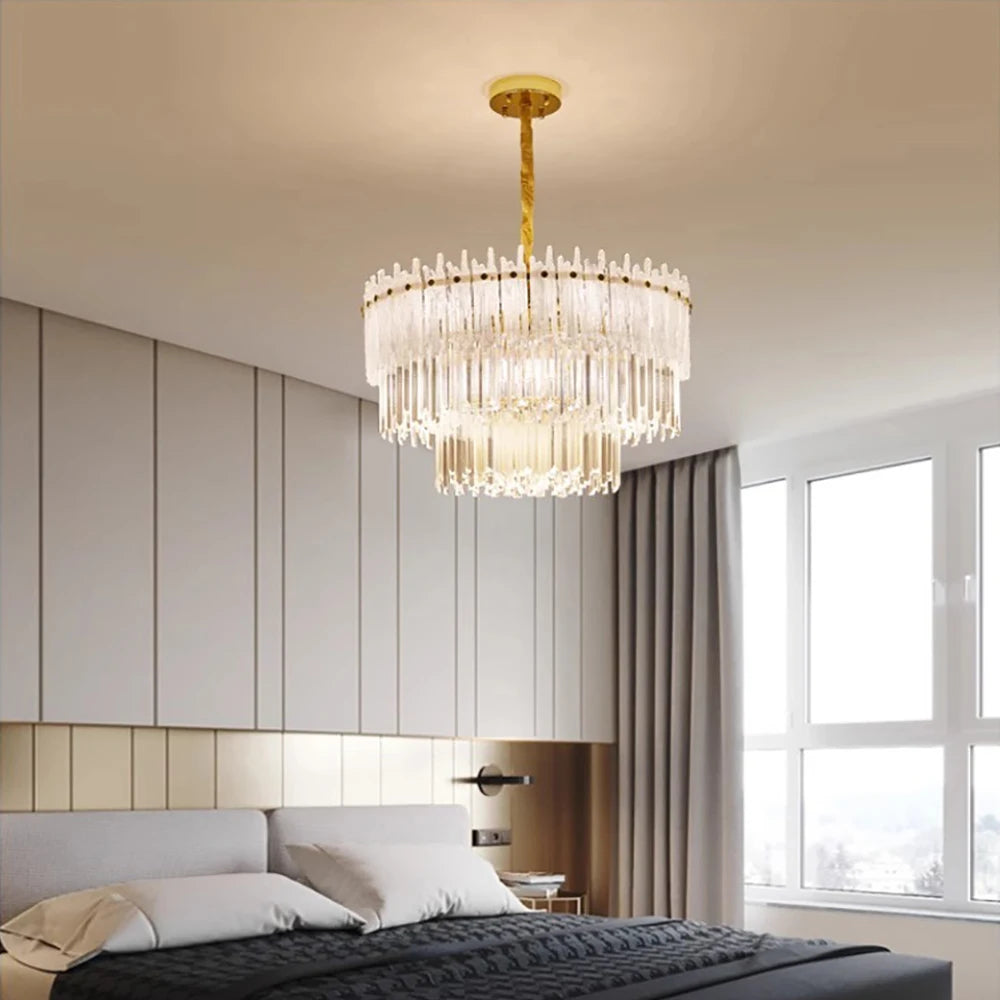 Modern Luxury Crystal Ceiling Chandeliers Living Room Decoration Light Fixture Lustre Lampara Home Appliance