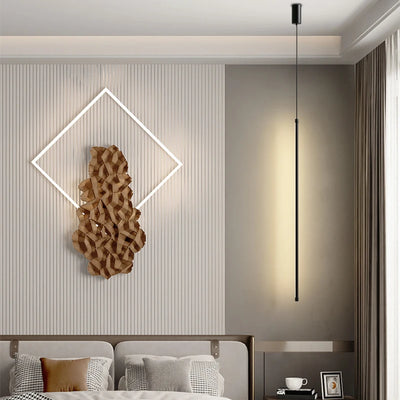 Minimalist Black Aluminum LED Pendant Lights: Modern Chandeliers for Dining Room, Bedroom Decor, and Background