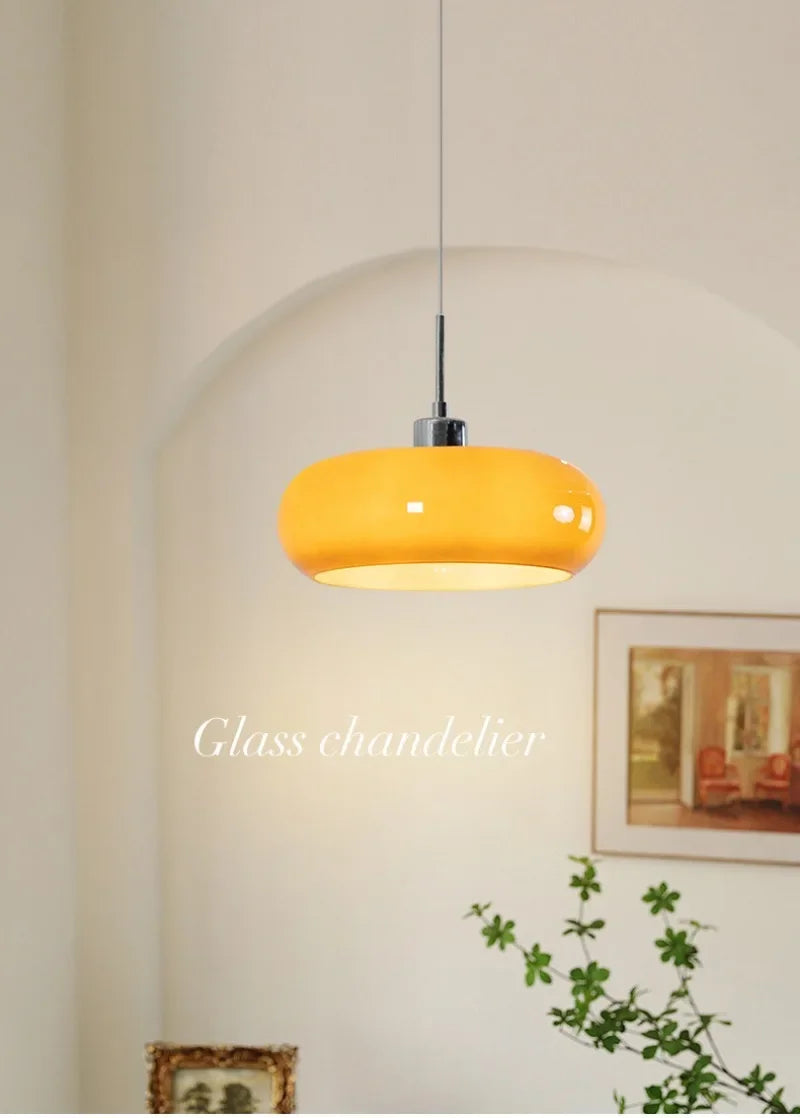 Modern Glass Pendant Lights – Elegant Hanging Lamp for Bedrooms, Cafes, and Restaurants