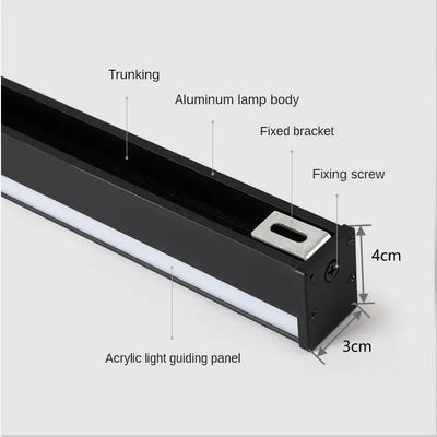 Modern Black LED Wall Lamp - Stylish Illumination for Dining Room and Living Room