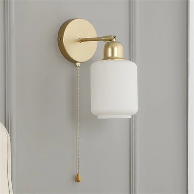 Nordic With Switch Wall Light LED Loft Sconce - Modern Metal and Glass Adjustable Lamp for Home Decor