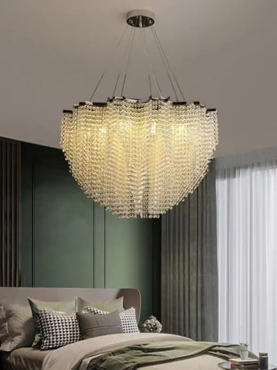 Suspended Ceiling Chandelier - Postmodern Crystal Chain Luxury Lighting Fixture