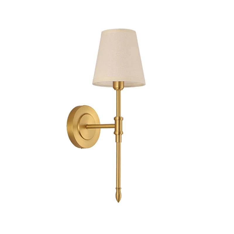 Nordic Copper Wall Lamp – Elegant Sconce for Bedrooms and Corridors