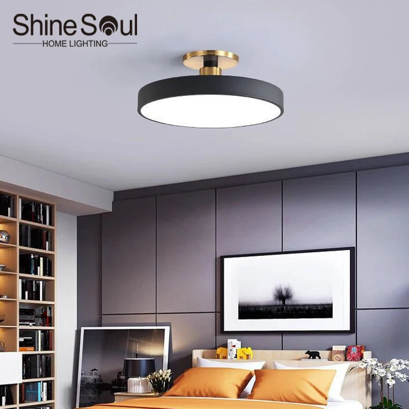 Nordic LED Macaron Ceiling Lamp - Modern Chandelier for Children's Rooms and Living Spaces