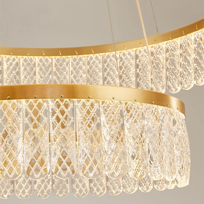 Luxury Crystal Ceiling Chandeliers for Your Living Room, Bedroom, or Dining Area with this LED Pendant Lamp