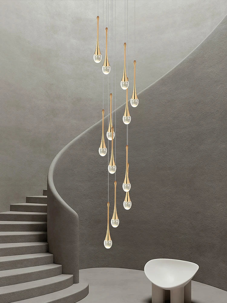 Modern LED Crystal Chandelier - Luxurious Illumination for Villa Living Spaces