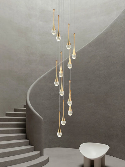 Modern LED Crystal Chandelier - Luxurious Illumination for Villa Living Spaces