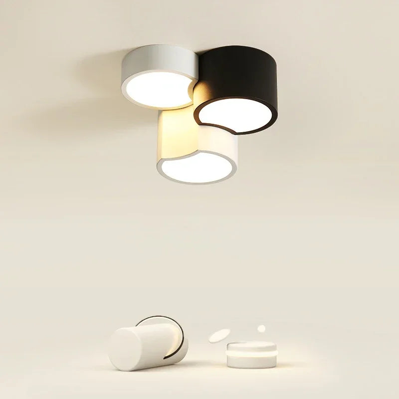 Modern LED Cylinder Ceiling Light: Spotlight for Living Room, Aisle - Minimalist Triangle Decor