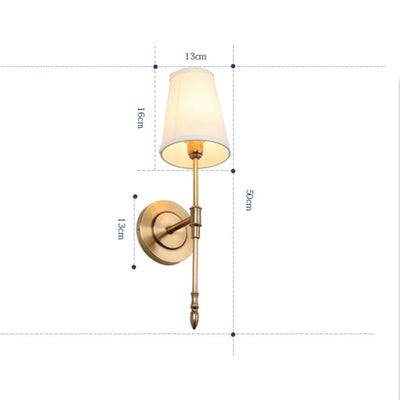 Nordic Copper Wall Lamp – Elegant Sconce for Bedrooms and Corridors