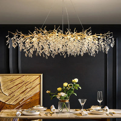 Luxury Modern Crystal Pendant Chandelier - Exquisite Interior Lighting Fixture for Villa Dining and Living Rooms