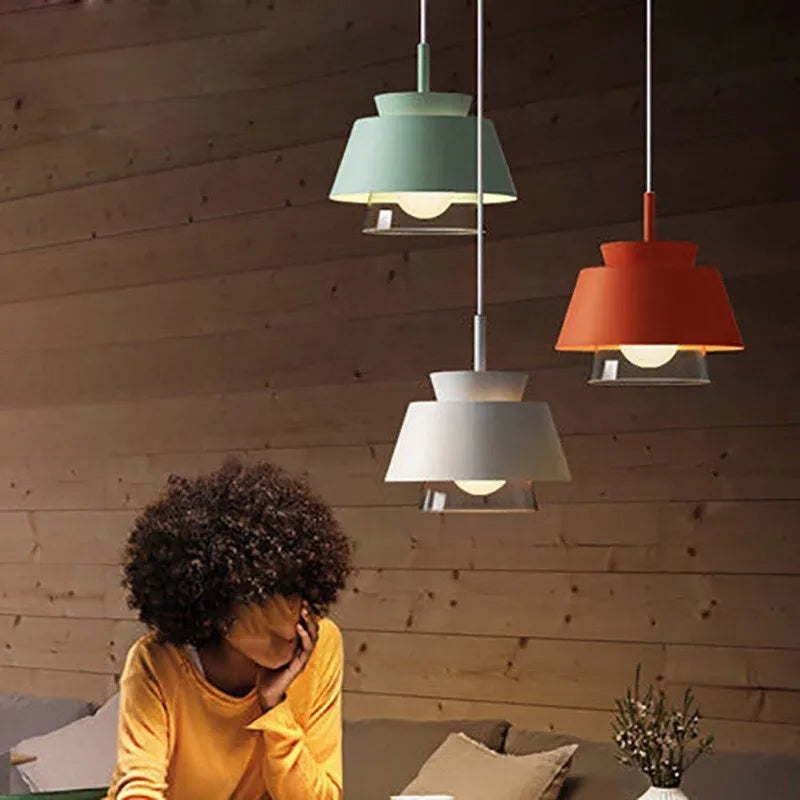 Modern Minimalist Dining Chandelier - Creative Restaurant Glass Light for Coffee Shop, Hallway, Bar, and Study Decoration
