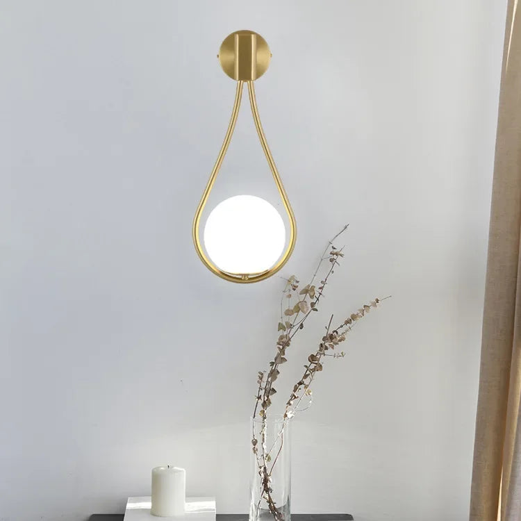 Minimalist LED Glass Ball Wall Lamps - Nordic Iron Design for Living Spaces
