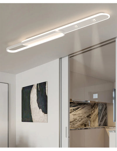 Minimalist Long Strip Ceiling Light with Spotlights for Hallway, Balcony Living Room