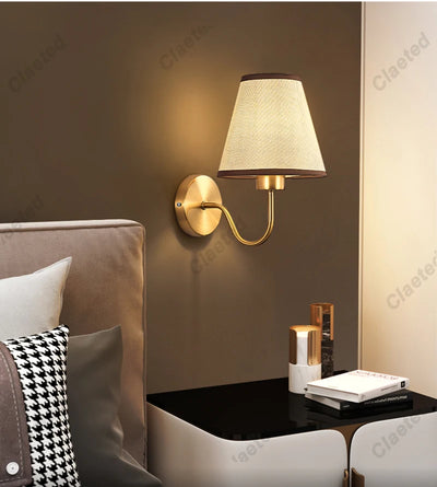 Elegant LED Wall Lamp with Fabric Lampshade - Versatile Illumination for Every Space indoor Home Décor