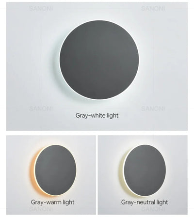 Modern LED Round Wall Lamps with Touch Switch – Minimalist Style for Interior Spaces