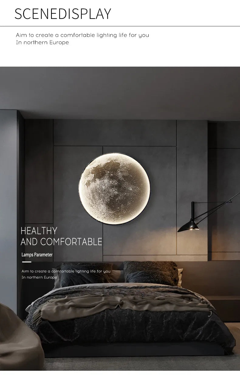 Moon Wall Lamp – Modern Artful Illumination for Your Space