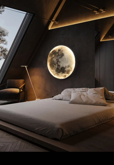 Modern Moon Light LED Wall Lamp – Creative Earth-Inspired Bedroom and Living Room Wall Sconce