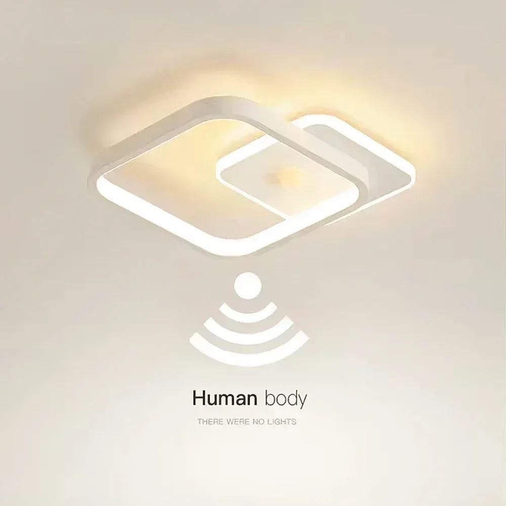 LED Ceiling Light with Motion Sensor – Modern Human Body Induction Lam ...