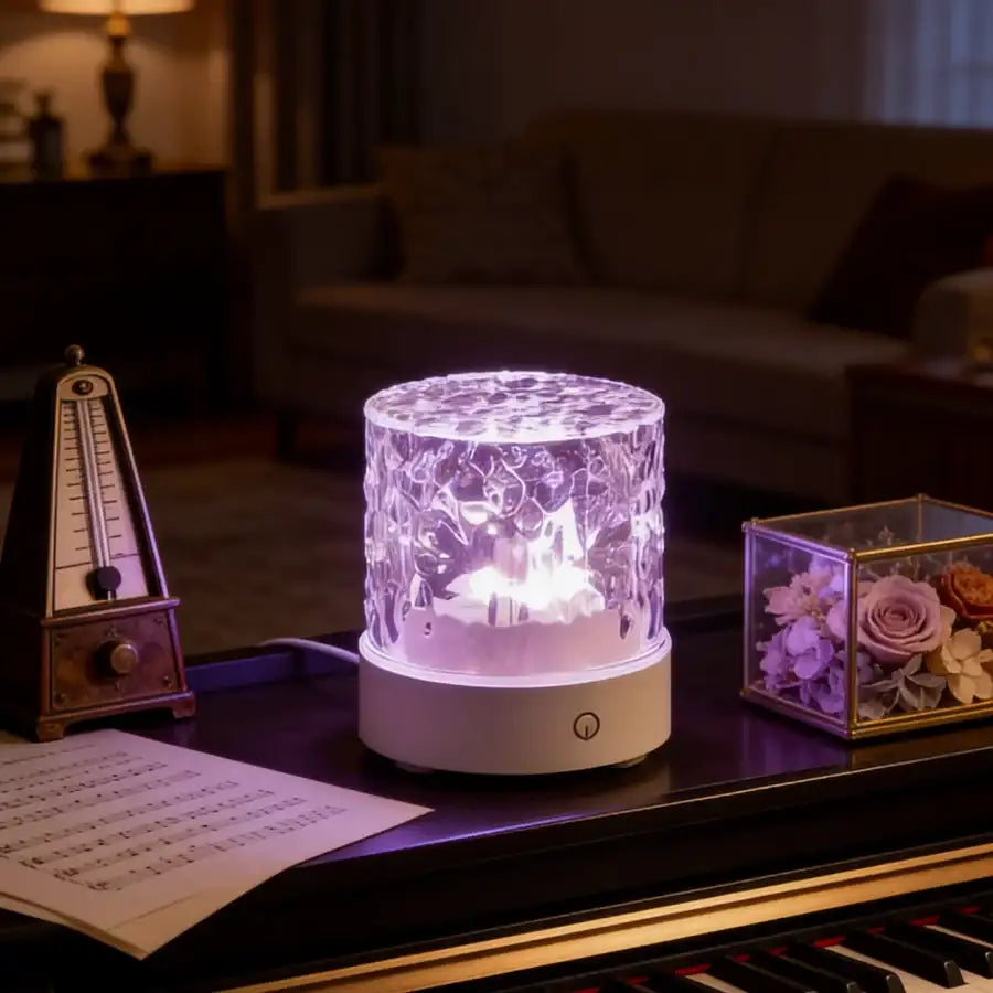RGB Water Ripple Projector Lamp – USB Rechargeable Night Light – Eco ...