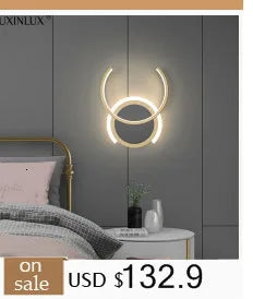 Simple Ring LED Wall Lamp – Modern Circle Lighting Fixture Stylish Decor for Living Room, Bedroom