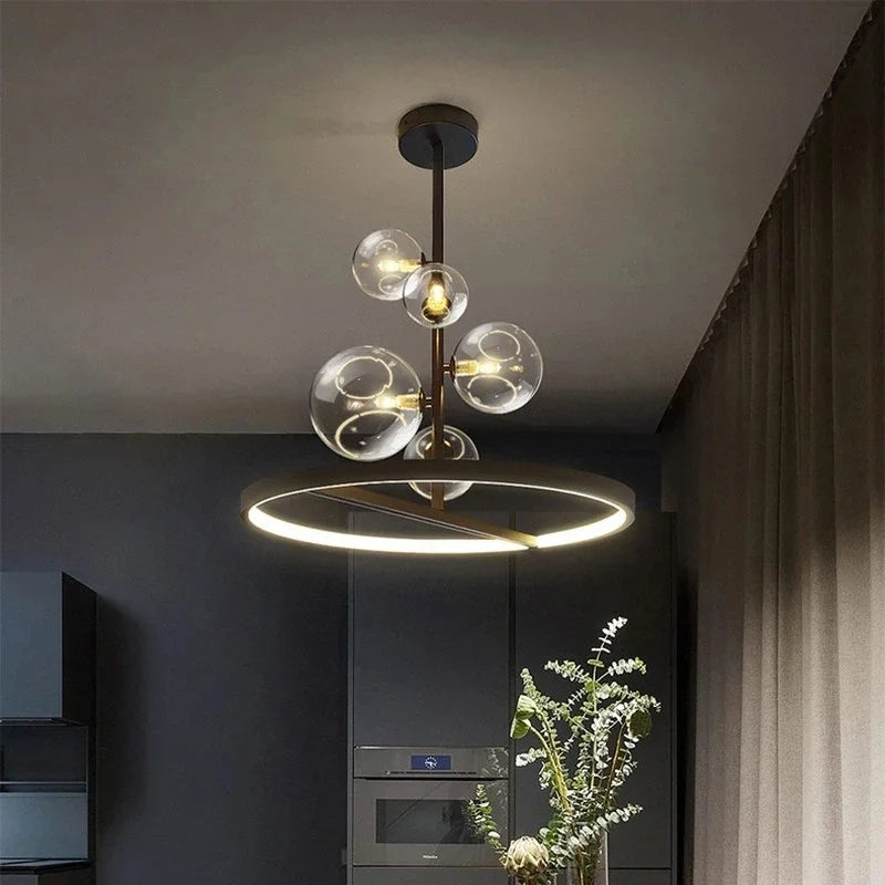 Nordic Glass Ball Pendant Light: Modern Elegance Meets Warm Illumination