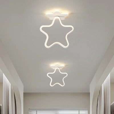 Creative Star Heart-Shaped Ceiling Light - Modern Hallway, Aisle, and Entrance Lamp for Foyer and More