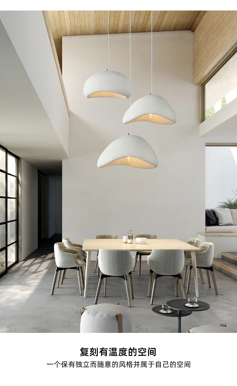 Nordic Cream Style Retro LED Chandelier – Creative Lighting for Restaurants and Living Spaces