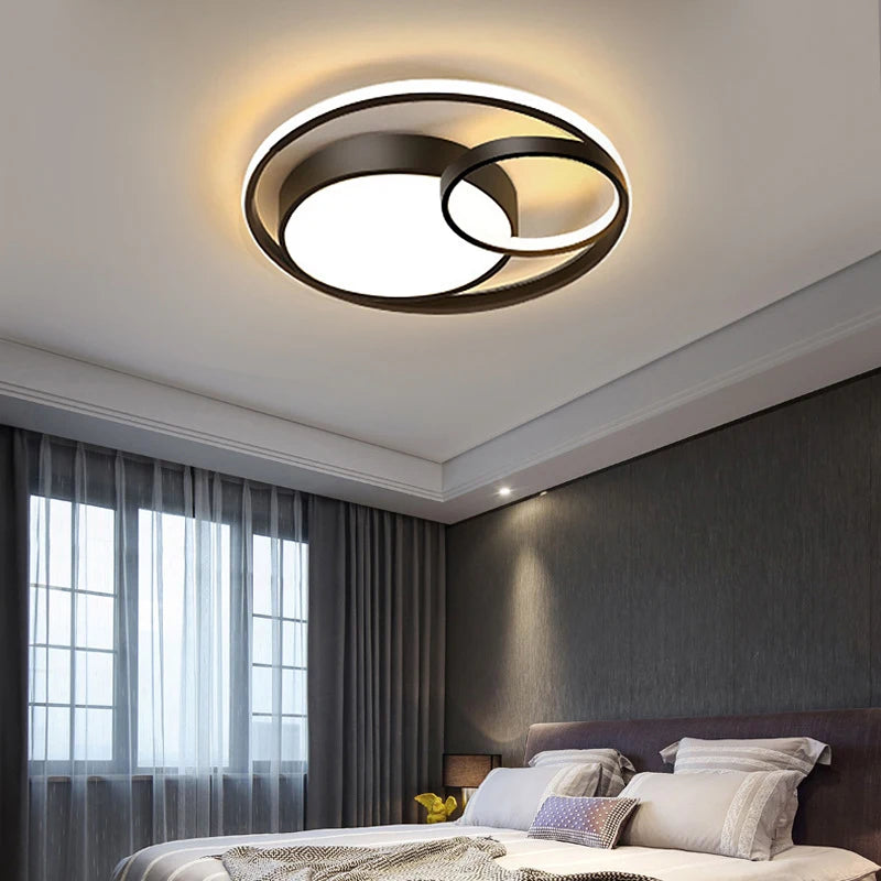 Elegant Modern LED Ceiling Light for Living Room, Bedroom, and Dining Room - Dimmable Decorative Home Lighting Fixture